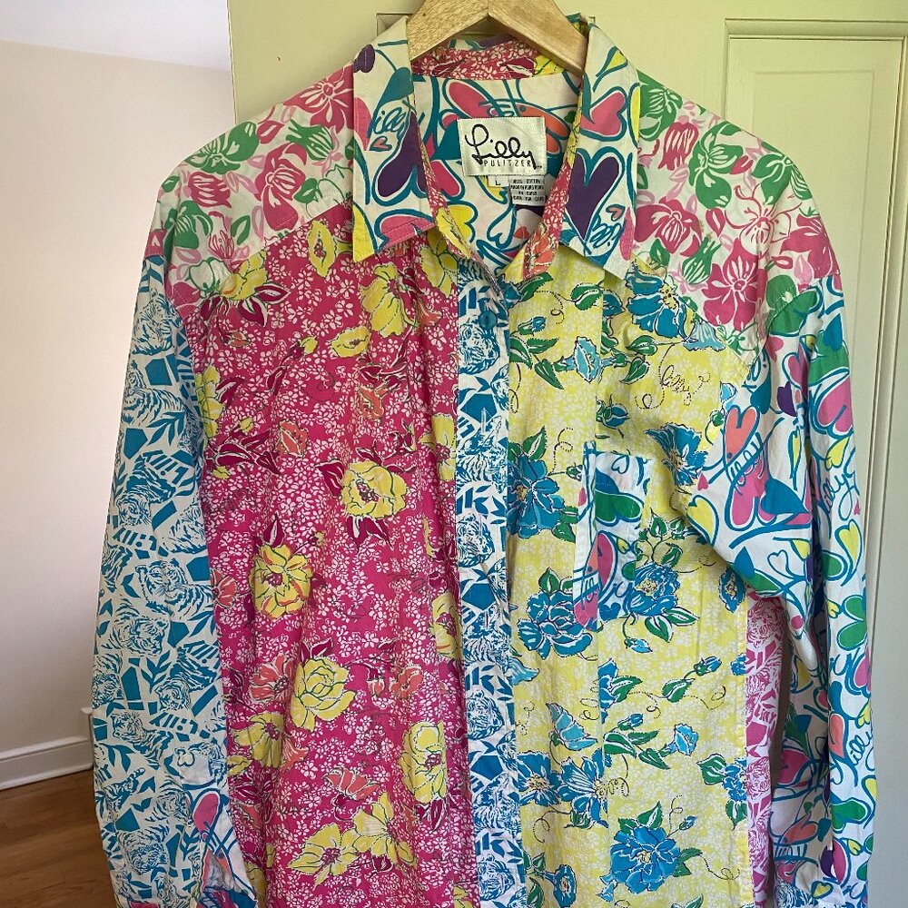 Lilly Pulitzer Vintage Tiger Lilly button down shirt